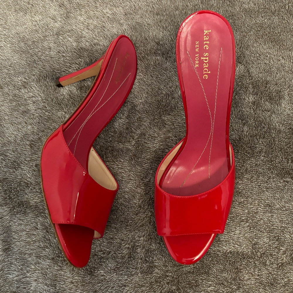 Kate Spade Red Sandal Heels Size 8.5